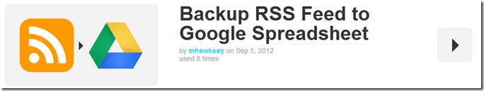 Backup RSS Feed to Google Spreadsheet