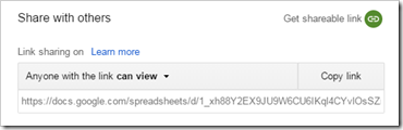 Generate a PDF (csv/xlsx/ods) download/publish to the web link for new Google Sheets