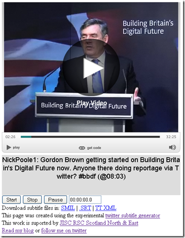 Twitter subtitles for the Digital Future Speech