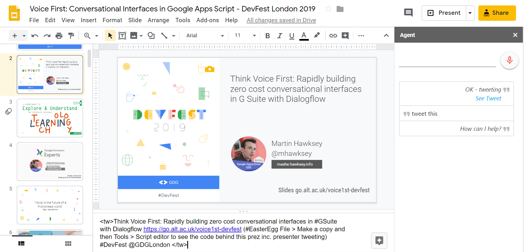 Hacking Google Slides As A Voice Enabled Presentation Tool Using Google 